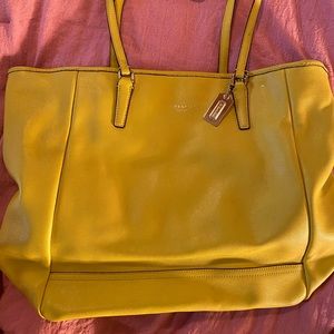 Coach large yellow purse